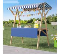 Support de marché pliable léger avec auvent - Chariot mobile portable pour événements en plein air, nourriture, fruits et fleurs, idéal pour les foires d'artisanat de rue