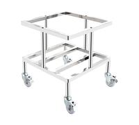 Support de marmite en acier inoxydable, chariot à tambour isotherme avec design anti-renversement, base mobile pour cuisine et utilisation industrielle