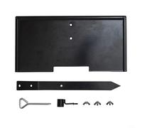 Support de marque funéraire en fer noir pour commémorations humaines et animaux domestiques, support en métal résistant à la rouille avec vis, assemblage facile sans outils, 30,5 x 15,2 cm