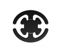 Support de masque de ski noir génial simple sangle | 1 paire de clips noirs pour snowboard