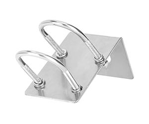 Support de Mât D'Antenne Facile À Installer, Nervuré Modifié Combiné avec Un Double Boulon en U pour Antenne D'Autoradio Extérieur