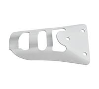 Support de mât de drapeau pour mâts de drapeau de 3/4 (19 mm) de diamètre, support de montage en acier zingué avec design incliné, accessoire de décoration de jardin blanc