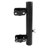 Support de mât d'échelle de véhicule récréatif en aluminium compatible avec les mâts de drapeau de 2,5 à 4,4 cm - Convient aux rails d'échelle standard pour l'extérieur (blanc)