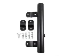 Support de mât d'échelle en aluminium pour camping-car avec construction robuste antirouille, soudure intégrale pour une meilleure stabilité, double vis de sécurité pour un réglage facile, noir (noir)