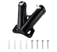 Support de mât double en forme de V avec deux fentes, fabriqué en alliage d'aluminium et équipé d'un mécanisme anti-chute pour une utilisation en extérieur (blanc)