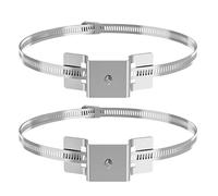 Support de Mât | Kit Fixation Panneau Routier | Support Métal Réglable | Fixation Universelle pour Poteaux Ronds Caméras Panneaux Solaires Chauffe-Eau Antenne et Accessoires Extérieurs