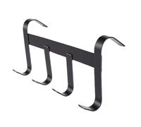 Support de Matériel de Cheval Robuste, Organisateur Suspendu avec 4 Crochets, Rangement Portable pour Remorque et Grange en Fer Noir 35.5x13.2x19cm