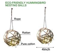 Support de Matériel de Nidification d'oiseaux, Globe de Nidification de Colibris, 3 Pièces, Idéal pour Les Amateurs d'oiseaux (Yellow #39)