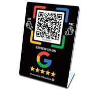Support de médias sociaux avec panneau NFC et code QR - Compatible avec la page Google Business pour les commentaires des clients - Boostez les commentaires des entreprises, configuration simple, sans