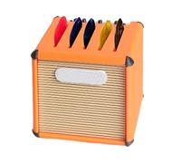 Support de médiator de guitare - 15,2 cm - Impression 3D - Grande capacité - Organiseur portable pour accessoires de musicien - Cadeau unique pour bassistes, papa, mari, petit ami et musiciens, Orange
