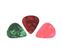 Support de médiator de guitare avec 3 médiators en acier inoxydable et celluloïd coloré pour une utilisation à long terme par les joueurs fréquents et les musiciens de tourisme (noir)