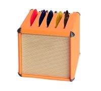 Support de médiator de guitare - Boîte de rangement portable de grande capacité pour instruments de musique, basse, Noël, anniversaire, papa, musiciens, petit ami, mari, Orange, Reportez-vous à la