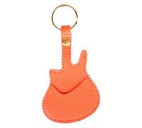 Support de médiator de guitare - Boîte de rangement pour médiators | Porte-clés | Porte-médiators en cuir synthétique | Sac porte-clés | Étui pour médiators | Organisateur de médiator portable L