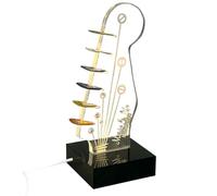 Support de médiator en acrylique - Boîte de rangement anti-poussière - Présentoir phosphorescent | Câble USB et lumière LED à économie d'énergie - Accessoires de guitare pour la maison et le