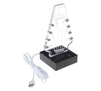 Support de médiator lumineux en acrylique pour guitare électrique - 3 couleurs avec base pour rangement de médiators - Support acrylique