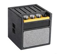 Support de médiators de guitare, design unique de pagaie pour 6 médiators, compact pour boîte de rangement PLA avec boutons dorés pour studio, noir, 4,7 cm