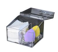 Support de mélangeur de beauté | Étui transparent pour éponge de maquillage | Boîte de rangement anti-poussière pour éponge de maquillage | Conteneur de rangement pour ranger les cotons-tiges et le