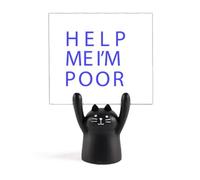 Support de mémo Art Déco Help Me I Am Poor Chat Noir