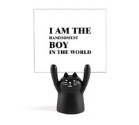 Support de mémo avec motif chat noir I Am The Handsomest Boy Art déco