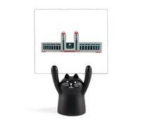 Support de mémo de concision de gare de chemin de fer avec motif chat noir