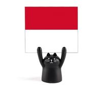 Support de mémo drapeau national de l'Asie de l'Inde, dessin animé, chat noir, décoration