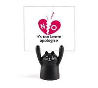 Support de mémo en anglais avec paroles émotionnelles classiques - Motif chat noir