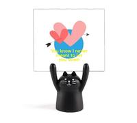 Support de mémo en anglais classique avec paroles émotionnelles déçues de dessin animé chat noir décoration