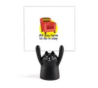 Support de mémo en anglais classique avec paroles émotionnelles - Motif chat noir