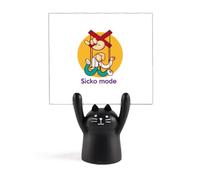 Support de mémo en forme de chat noir avec paroles émotionnelles anglaises
