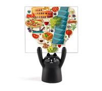 Support de mémo en forme de cœur pour théâtre romain Motif chat Noir