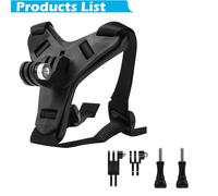 Support de mentonnière pour casque de moto,GoPro fore12,11,10,9,8,7,6,5,noir,DJI Osmo Insta360,AKASO YI- Black with mount