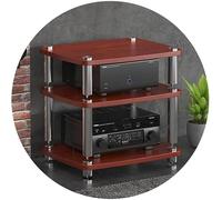 Support de meuble audio HIFI - Rack en MDF 1/2/3/4 couches pour platines et amplificateurs - Pieds absorbant les chocs - Solution de rangement audio élégante pour les amateurs de cinéma maison et de