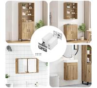 Support de Meuble Suspendu Blanc Fer et Plastique Matériel Montage vidaXL vidaXL