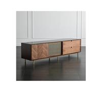 Support de Meuble TV 200cm Console Rétro en Bois Massif, Meuble de Rangement pour Salon, Centre de Loisirs Adapté aux Hôtels et Salons de Détente Meuble de Télévision pour Centre de Divertissement