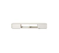 Support de Meuble TV 220cm Armoire de Rangement Blanche sur Pied en Bois, Centre de Loisirs Moderne pour Salon, Adapté aux Hôtels et Entreprises Meuble de Télévision pour Centre de Divertissement