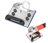 Support de meuleuse d'angle pour chanfreinage de carrelage à 45 degrés, support de gabarit de coupe en métal pour biseautage de pierre en céramique, compatible avec meuleuses de type 100 jusqu'à 45 mm