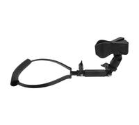 Support de Micro à Porter Autour du Cou Noir, Pince Réglable 4 Cm | Plastique et Métal, Usage Extérieur et Karaoké, Design Compact et Portable pour Magiciens et Musiciens