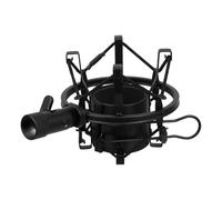 Support de Micro Anti-vibration pour Microphone à Condensateur Noir | Alliage, Réduit le Bruit de Support et Isole les Vibrations, Trou 1,5cm, pour Chant et Direct