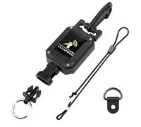 Support de micro CB, matériau lumineux rétractable, accessoire de radio CB, sangle de micro robuste de 81,3 cm, cordon en acier inoxydable avec kit de montage réglable, idéal pour la conduite de nuit