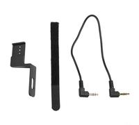 Support de micro invisible en alliage d'aluminium pour Insta360 X5, adaptateur de microphone léger avec câble audio et sangle pour RODE Wireless Go, noir