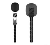 Support de micro portable sans fil pour Rode, poignée portable en ABS avec filtre de bruit, support réglable pour DJI Mic Mini/1/2 et entretien avec microphone Lavalier, noir