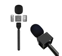 Support de micro pour DJI Mic 3/Mini/1/2/Rode Wireless GO II/Insta360 X5 Air Handle Rig Poignée Wireless Interview Lavalier Microphone Sans fil Adaptateur Handheld Griffe pour Hollyland Lark M1/Synco