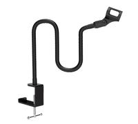 Support de microphone de bureau Sous-verre antidérapant à tube épais | Support de bureau pour microphone avec clip pour les réunions, l'apprentissage à distance, l'enregistrement