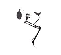 Support de microphone de table réglable avec support de téléphone HQ-Power HQMS10010