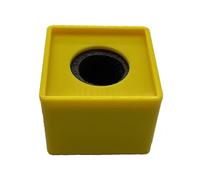 Support de microphone d'entrevue carré en ABS anti-choc, alignement rainuré précis, plusieurs options de couleur, bloc carré portable