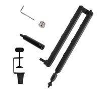 Support de microphone en porte-à-faux - Cadre en aluminium résistant aux vibrations - Rotation à 360 degrés - Pour créateurs de contenu, musiciens et musiciens