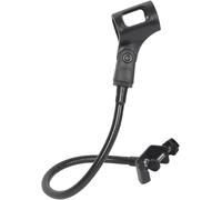 Support de microphone flexible à 360 degrés en col de cygne avec clip (noir)