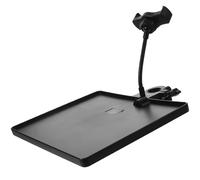 Support de Microphone Multifonction sur Trépied, Plateau Noir | Hauteur Réglable et Éléments Amovibles, Plastique Résistant à L’usure, Usage en Diffusion en Direct