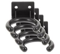 Support de Microphone Mural Courbé 33mm, Lot de 4 Noir | ABS Plastique, Installation Facile Vis Incluses, Accès Rapide, pour Entretien et Sanctuaire