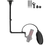 Support de microphone mural et plafond compatible avec les microphones Shure MV7, Blue Yeti, Razer, HyperX, Rode, Razer, XLR, USB